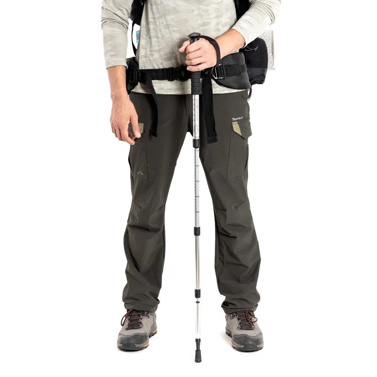 Cargo Trousers and Pants for Hiking and Travelling - Green