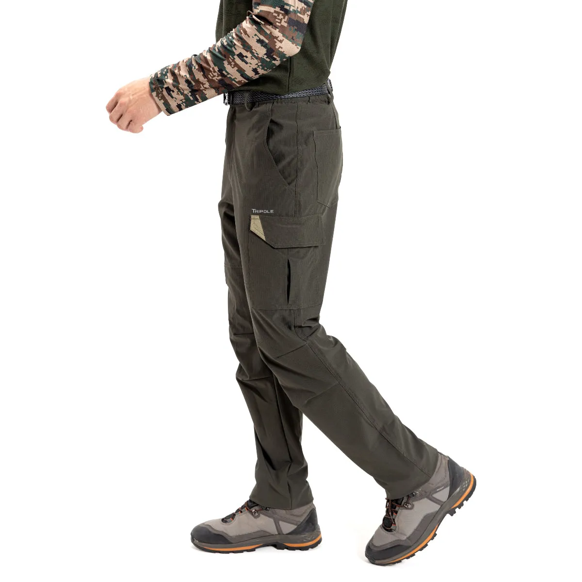 Cargo Trousers and Pants for Hiking and Travelling - Green