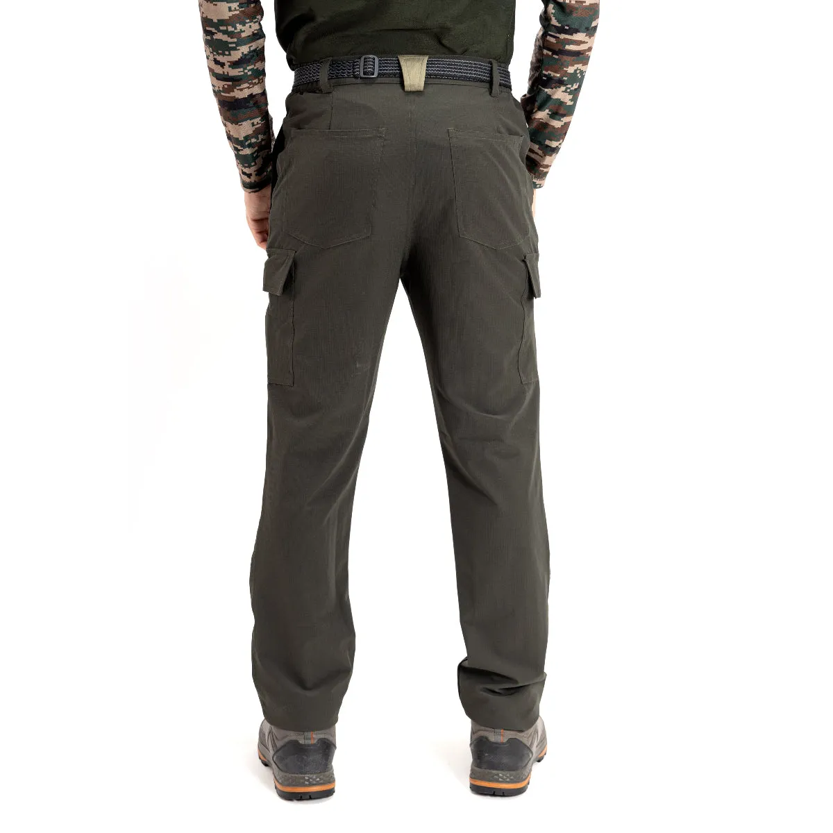 Cargo Trousers and Pants for Hiking and Travelling - Green