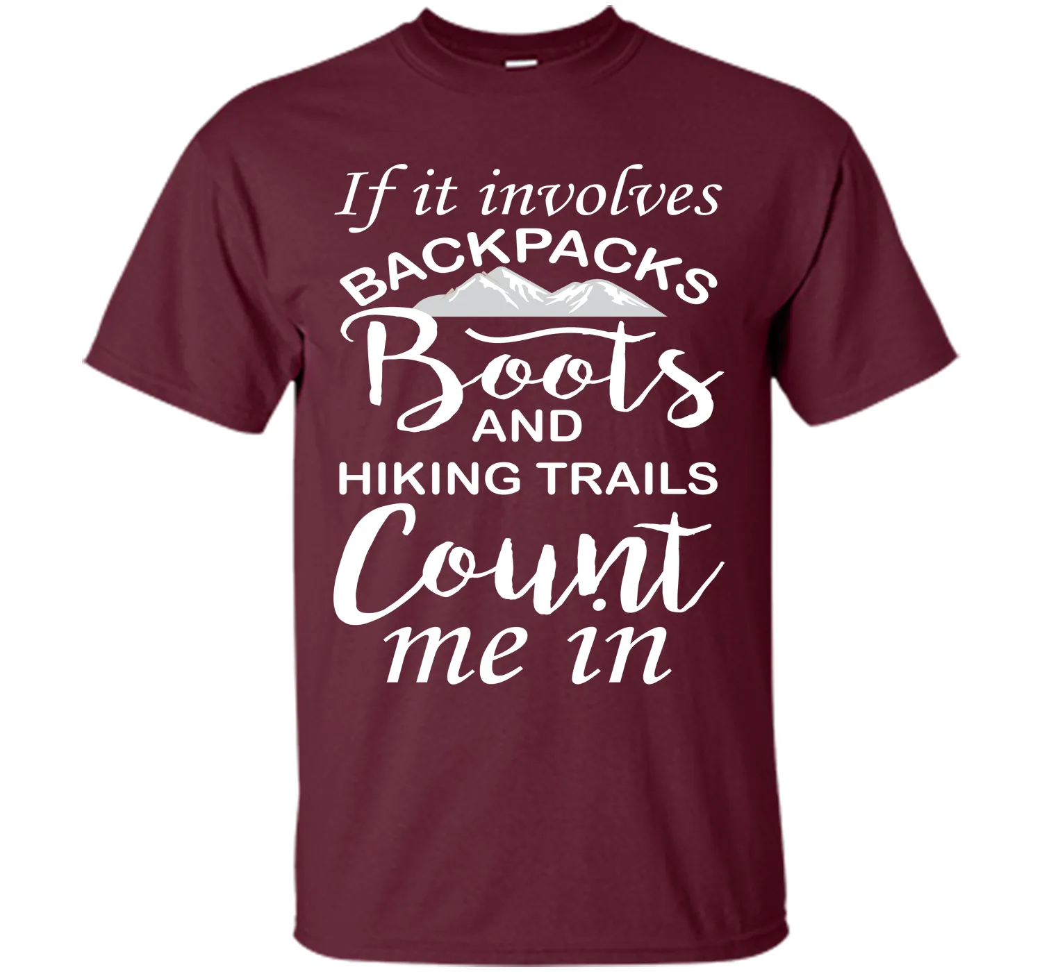If It Involves Hiking Count Me In Outdoors Graphic T-shirt T-Shirt