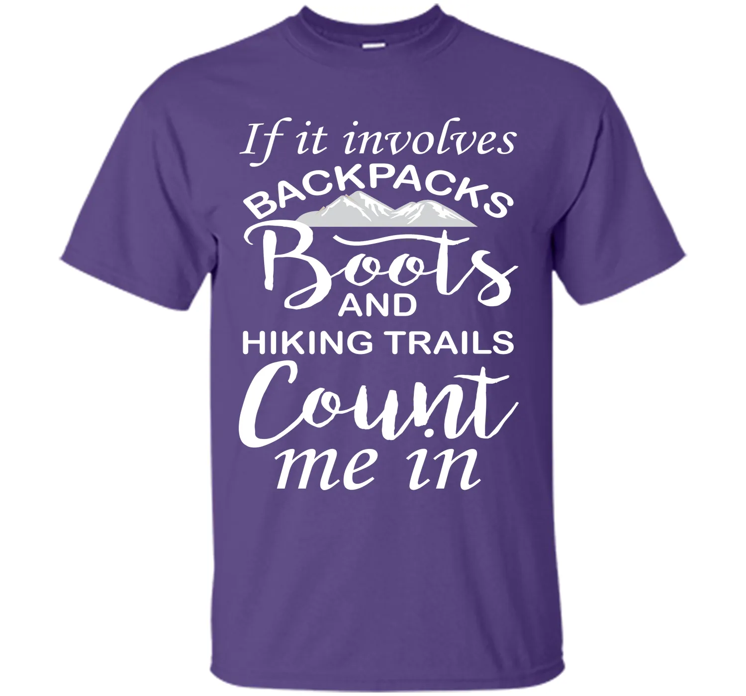 If It Involves Hiking Count Me In Outdoors Graphic T-shirt T-Shirt