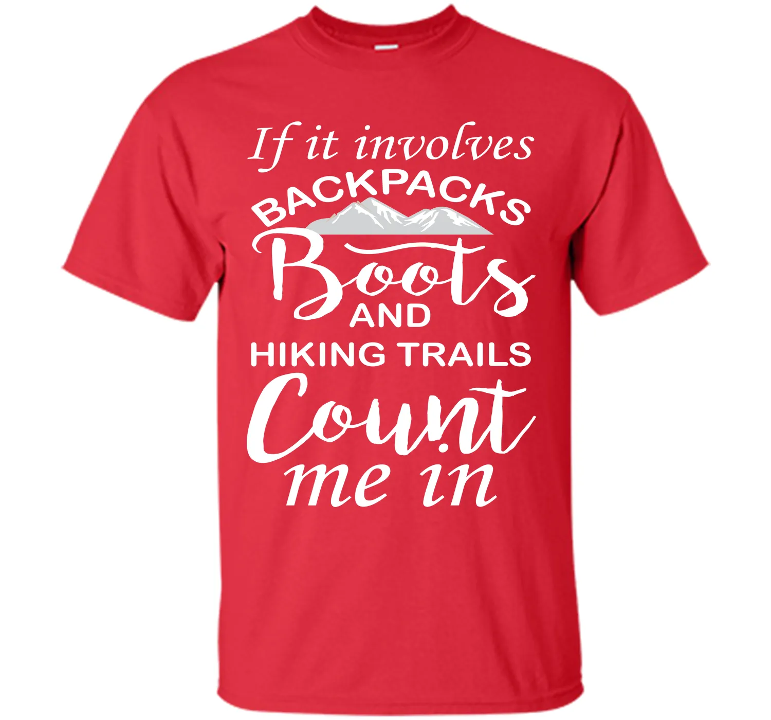 If It Involves Hiking Count Me In Outdoors Graphic T-shirt T-Shirt