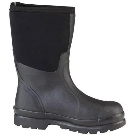 Muck Men's Chore Mid 12" Waterproof Rubber Work Boot - Black - CHM-000A