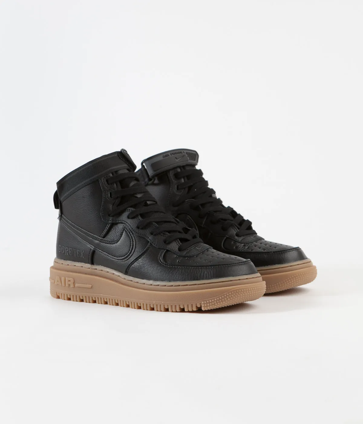 Nike Air Force 1 GTX Boots - Black / Black - Anthracite - Gum Medium Brown