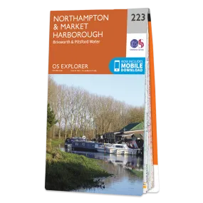 Ordnance Survey Explorer 223 Map Northampton & Market Harborough