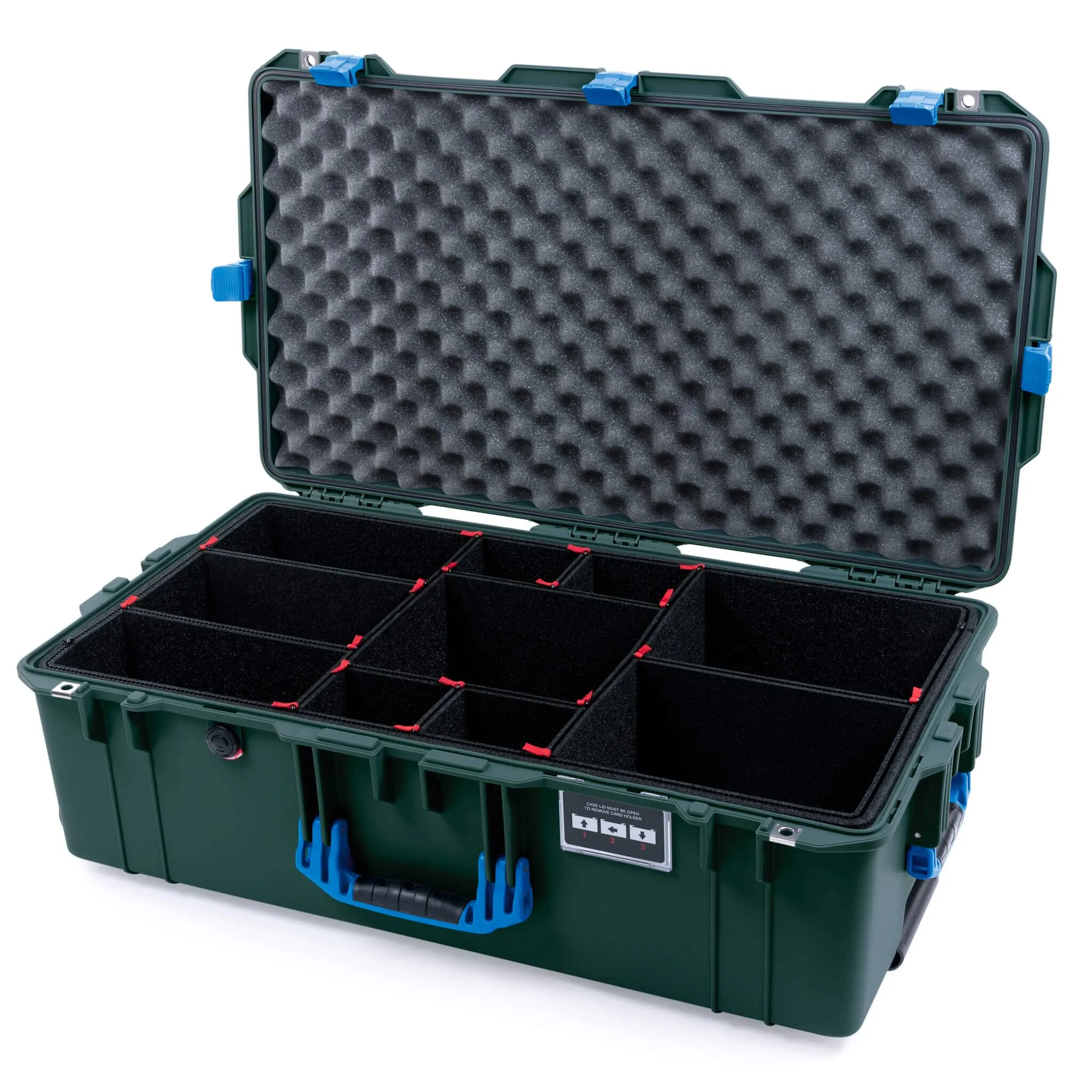 Pelican 1615 Air Case, Trekking Green with Blue Handles & Latches