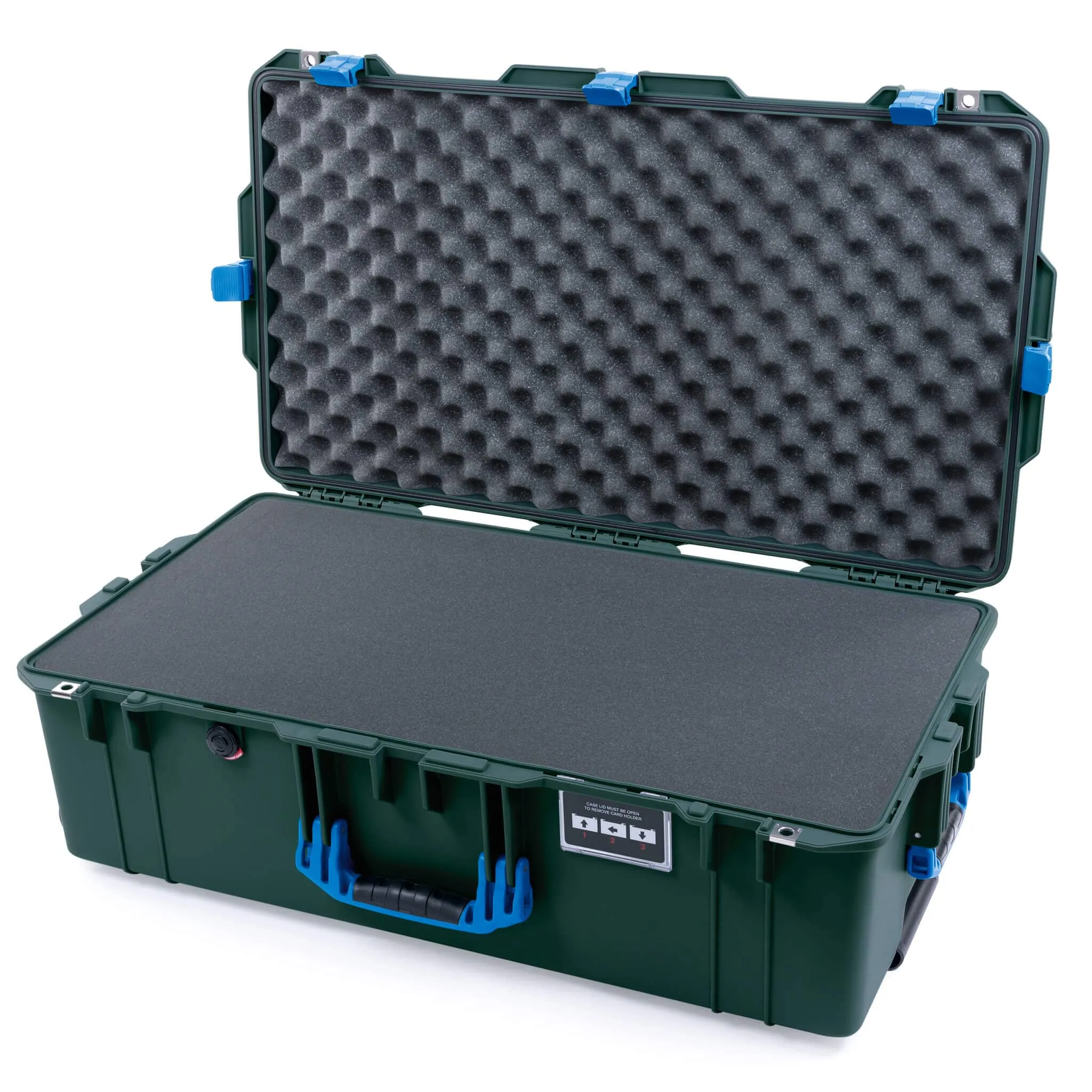Pelican 1615 Air Case, Trekking Green with Blue Handles & Latches