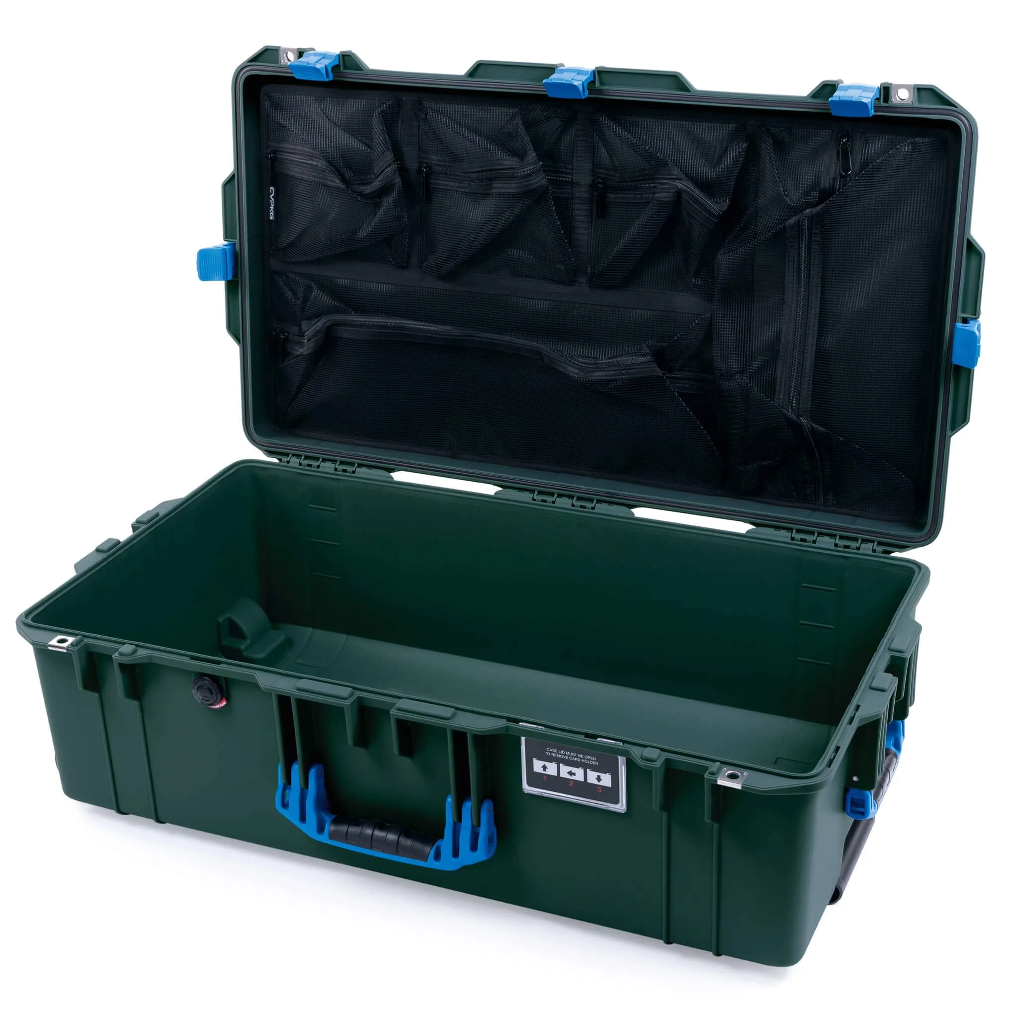 Pelican 1615 Air Case, Trekking Green with Blue Handles & Latches