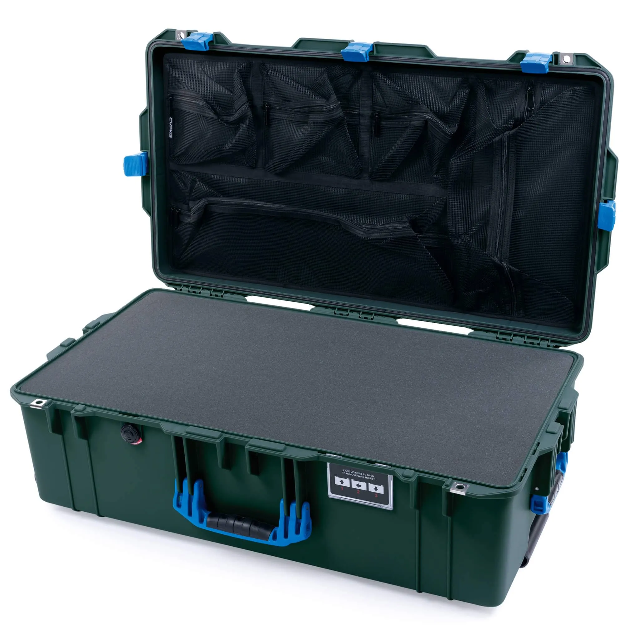 Pelican 1615 Air Case, Trekking Green with Blue Handles & Latches