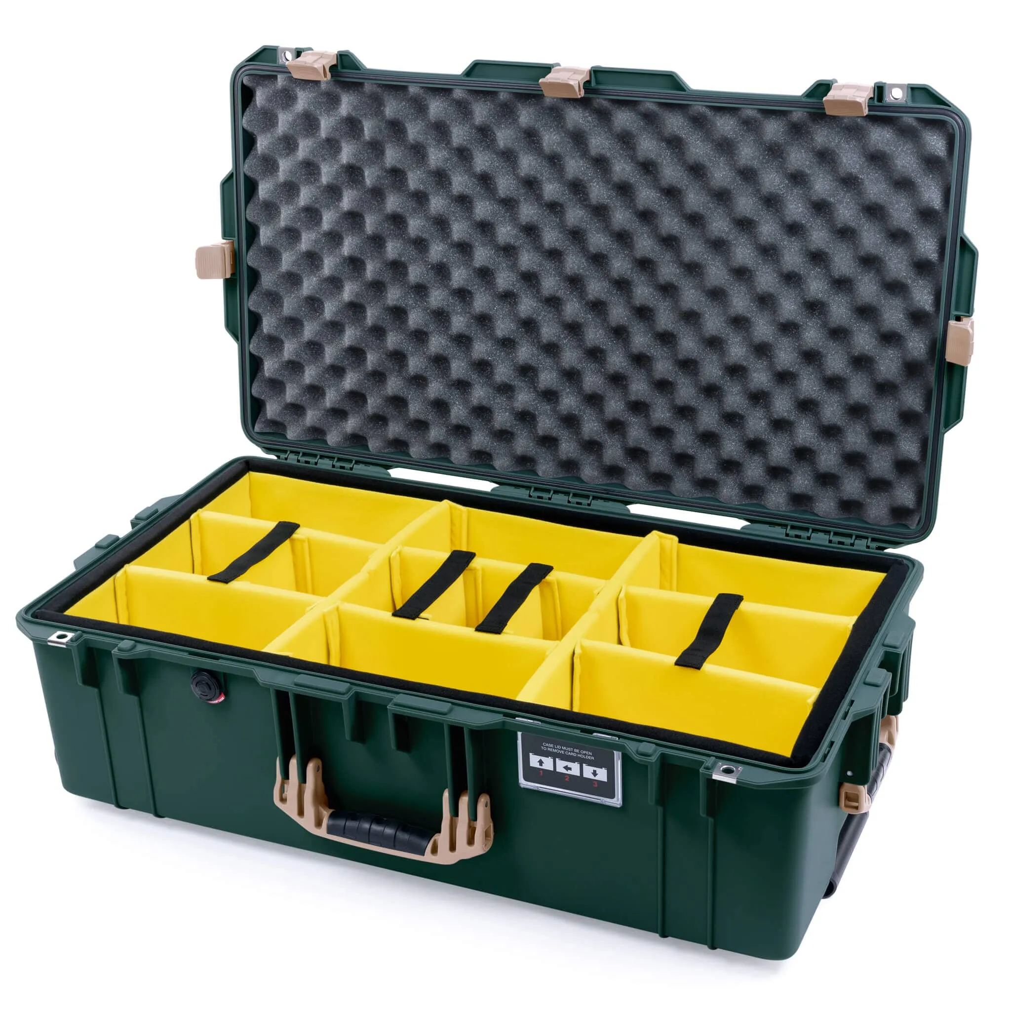 Pelican 1615 Air Case, Trekking Green with Desert Tan Handles & Latches