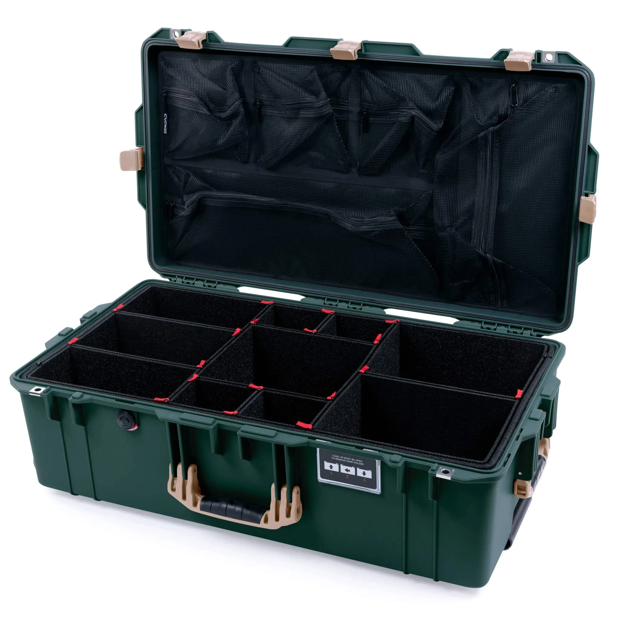 Pelican 1615 Air Case, Trekking Green with Desert Tan Handles & Latches