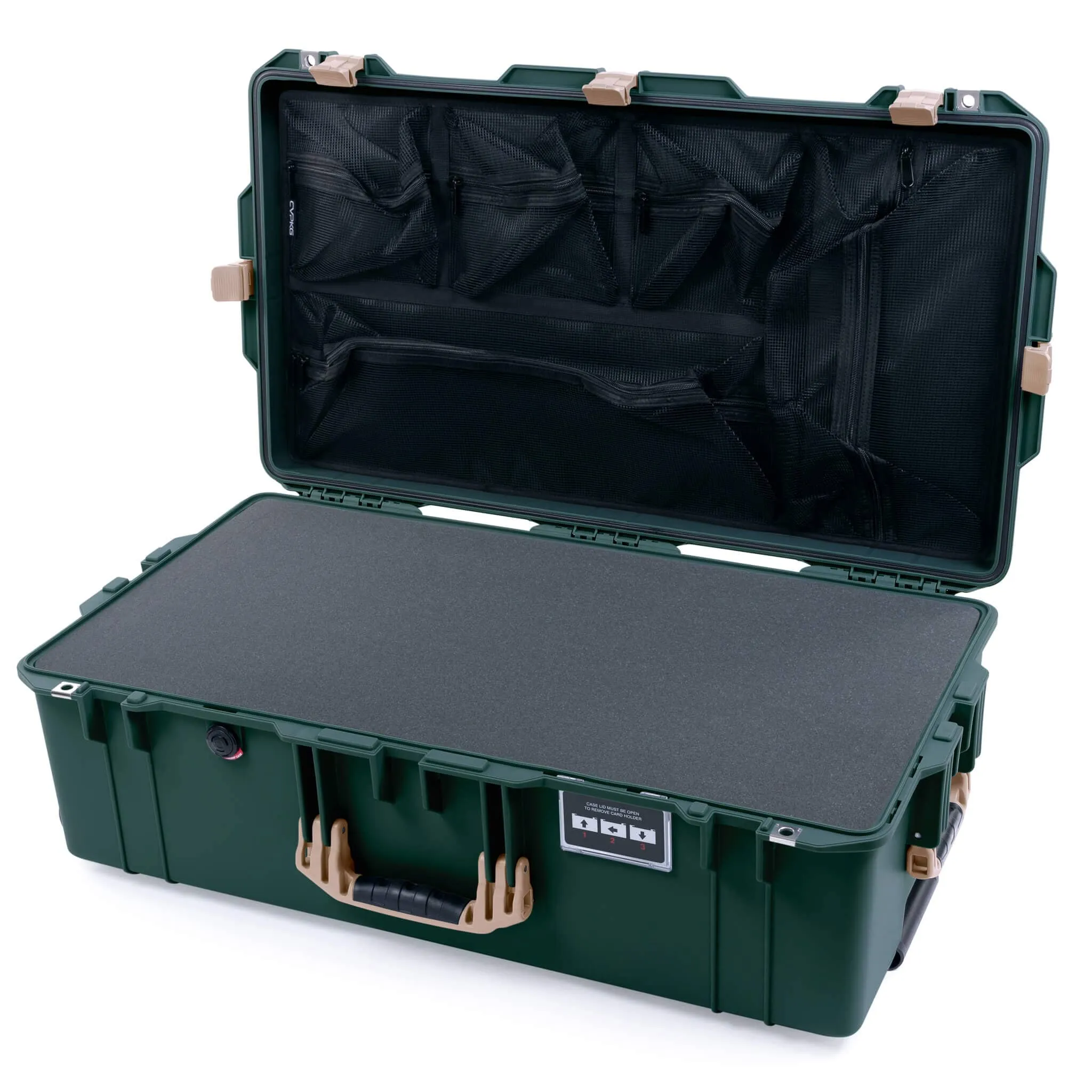 Pelican 1615 Air Case, Trekking Green with Desert Tan Handles & Latches