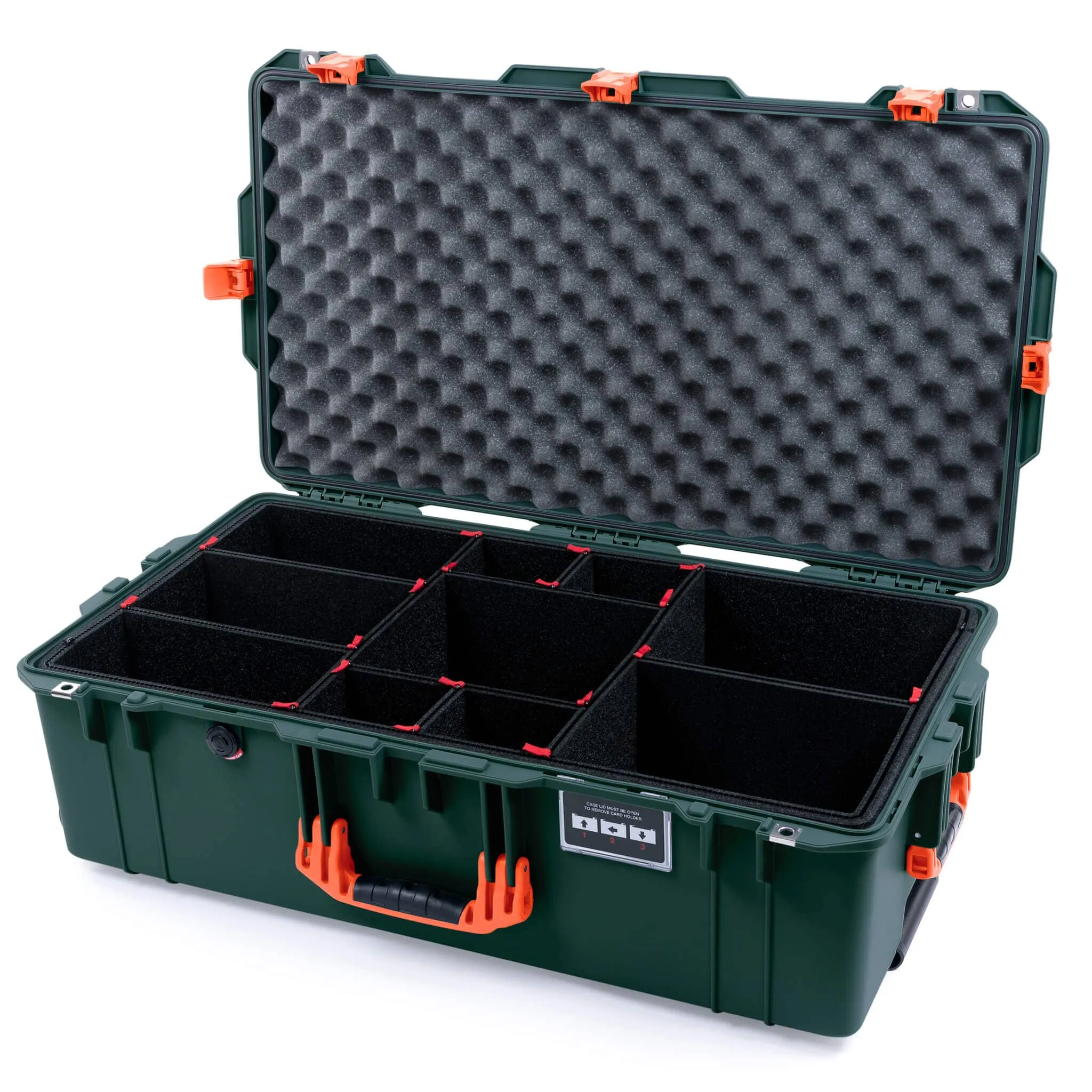 Pelican 1615 Air Case, Trekking Green with Orange Handles & Latches
