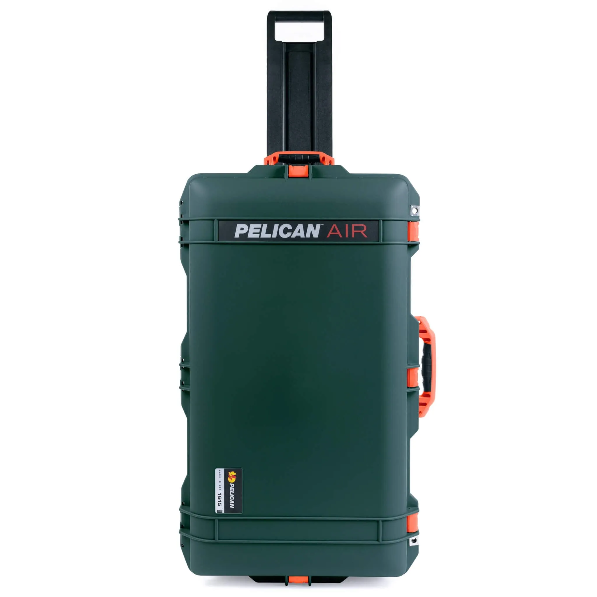 Pelican 1615 Air Case, Trekking Green with Orange Handles & Latches