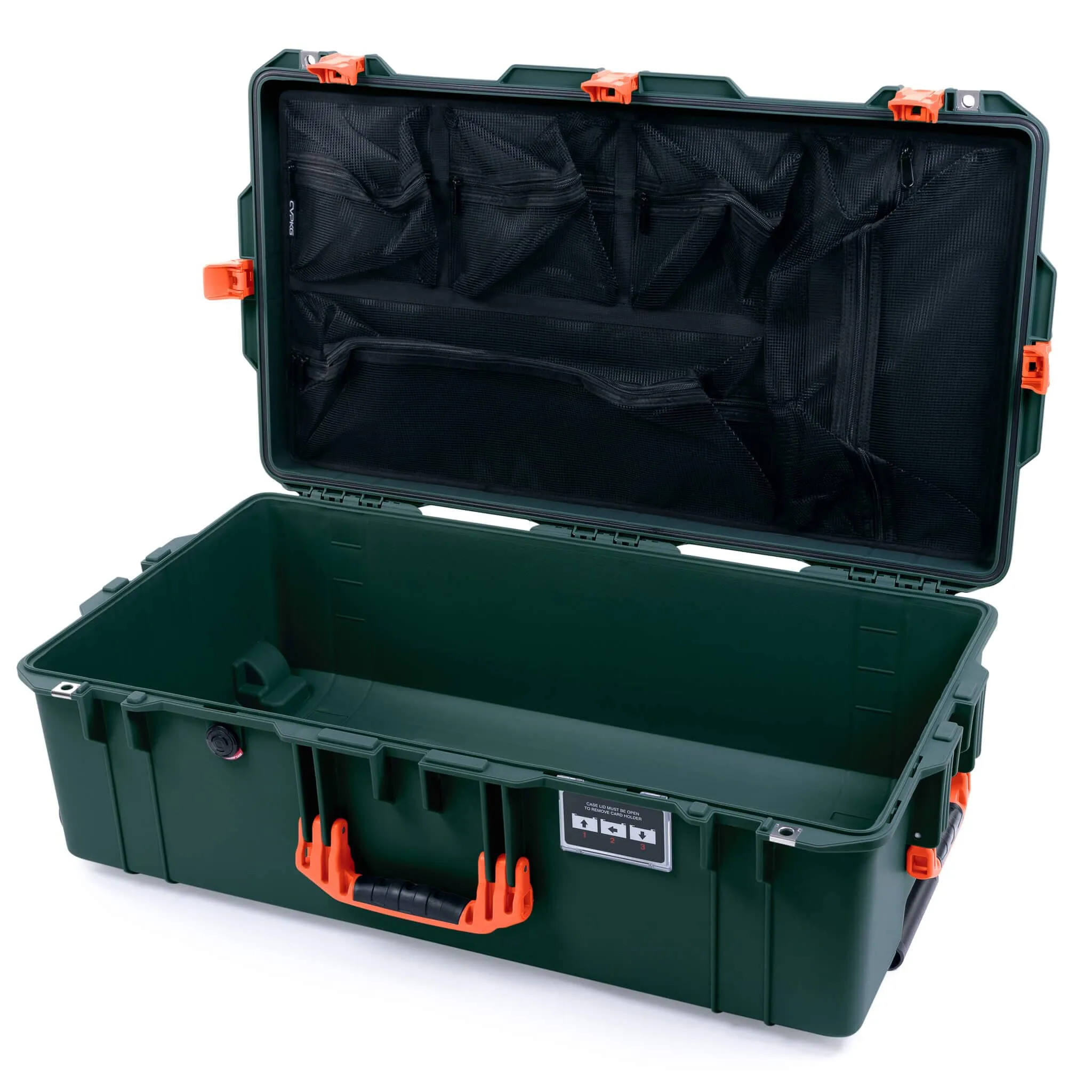 Pelican 1615 Air Case, Trekking Green with Orange Handles & Latches