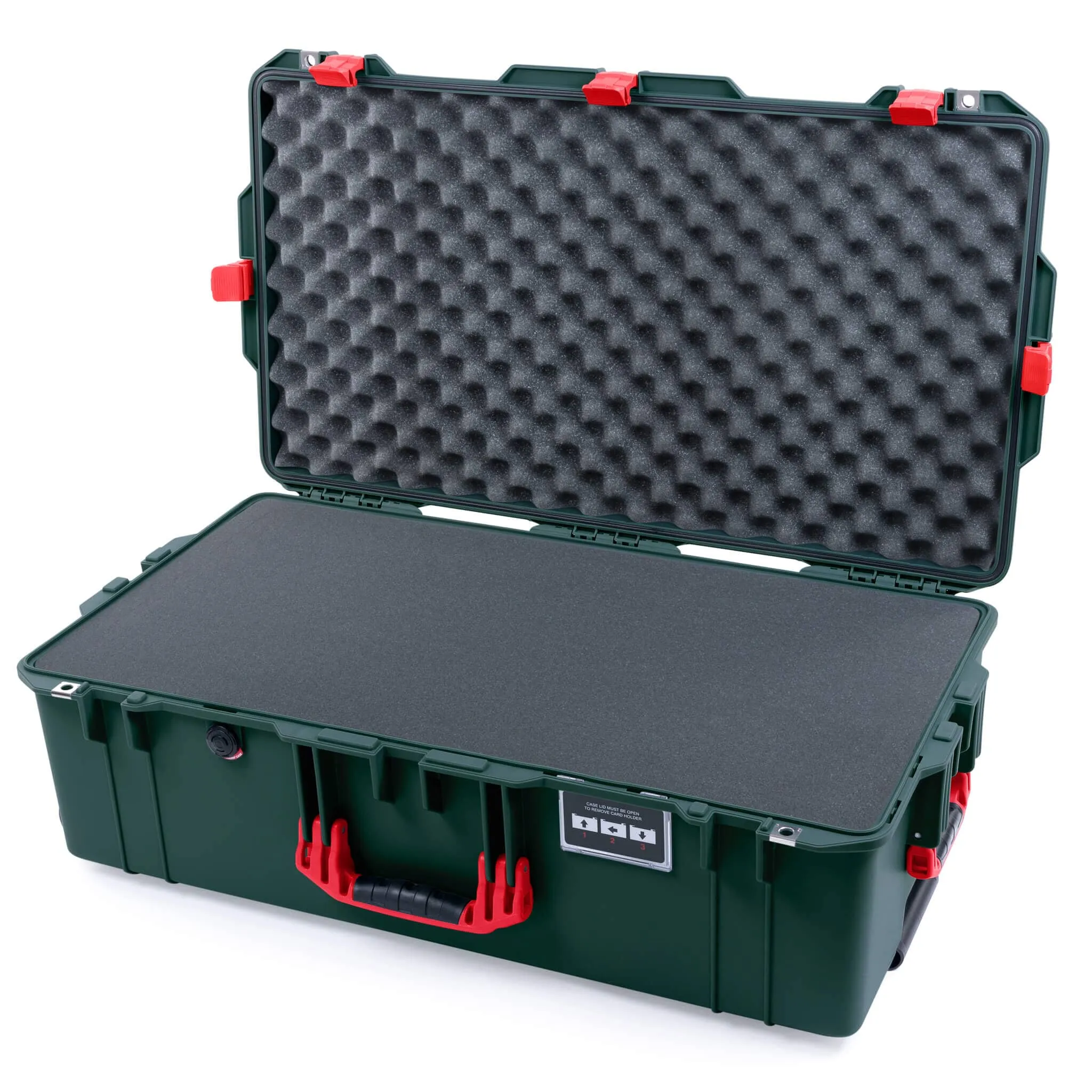 Pelican 1615 Air Case, Trekking Green with Red Handles & Latches