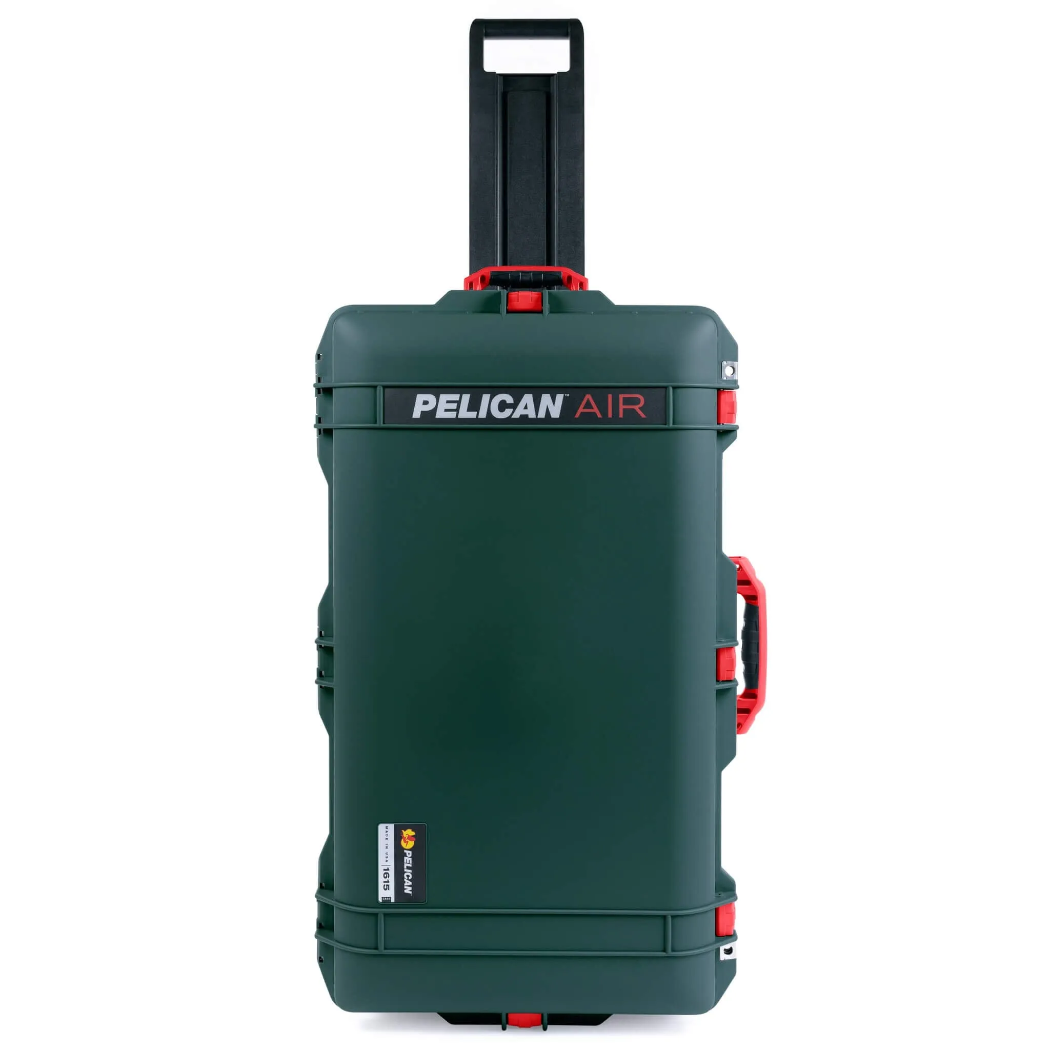Pelican 1615 Air Case, Trekking Green with Red Handles & Latches