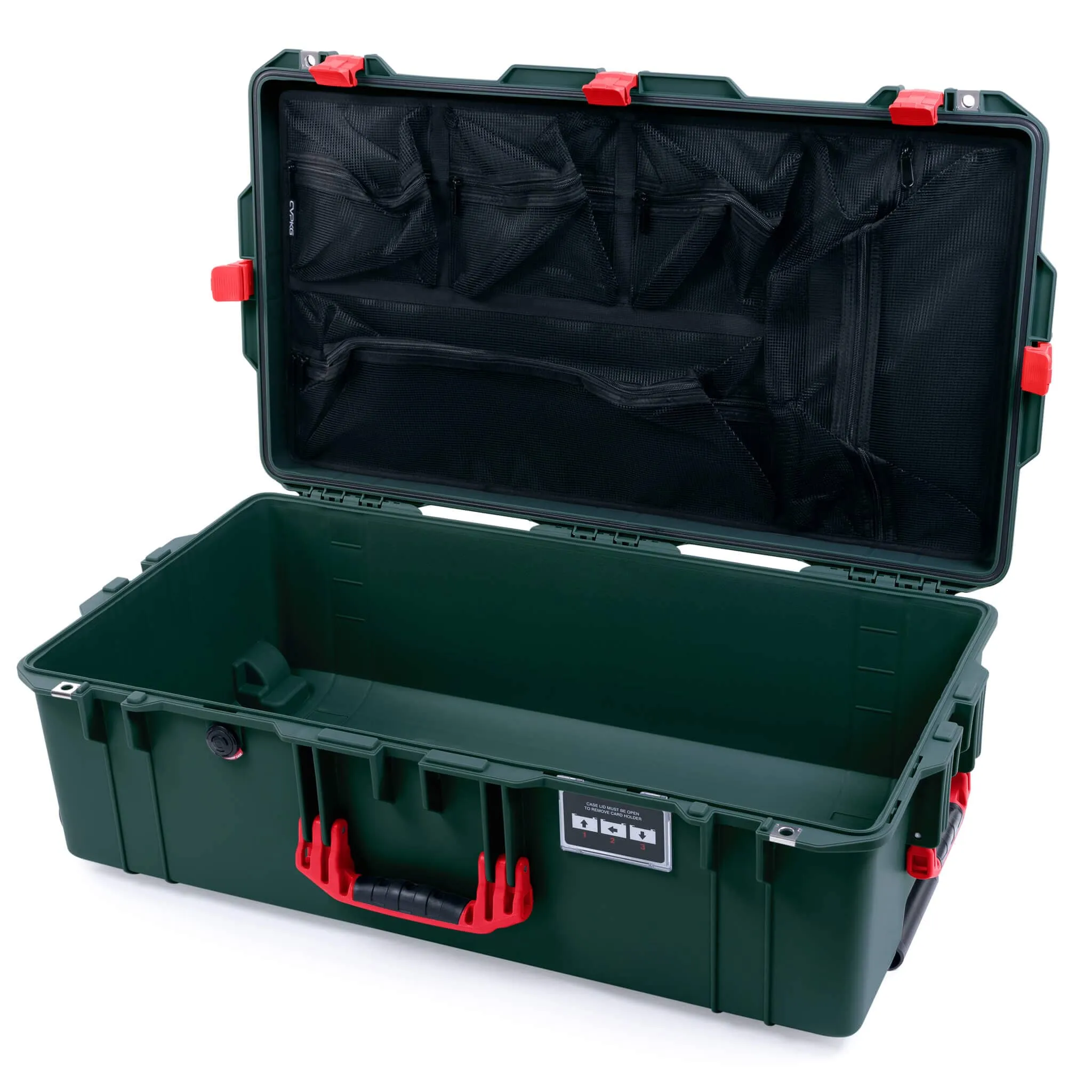 Pelican 1615 Air Case, Trekking Green with Red Handles & Latches