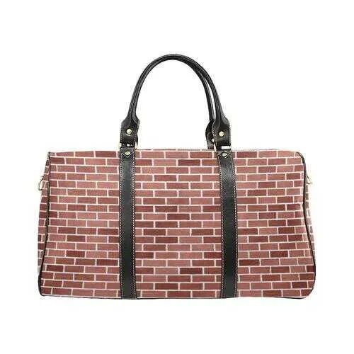 Travel Bags, Brick Red Style Adjustable Black Handle Zip Close Bag