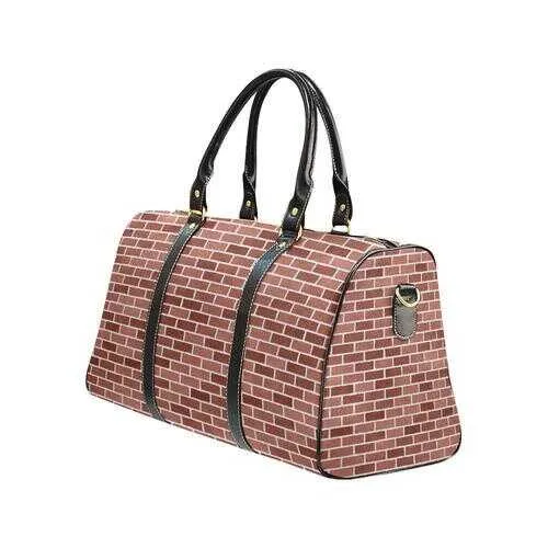 Travel Bags, Brick Red Style Adjustable Black Handle Zip Close Bag