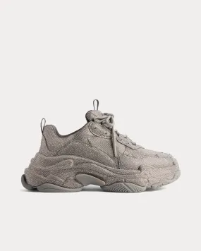 Triple S Rhinestone Dark Grey Low Top Sneakers