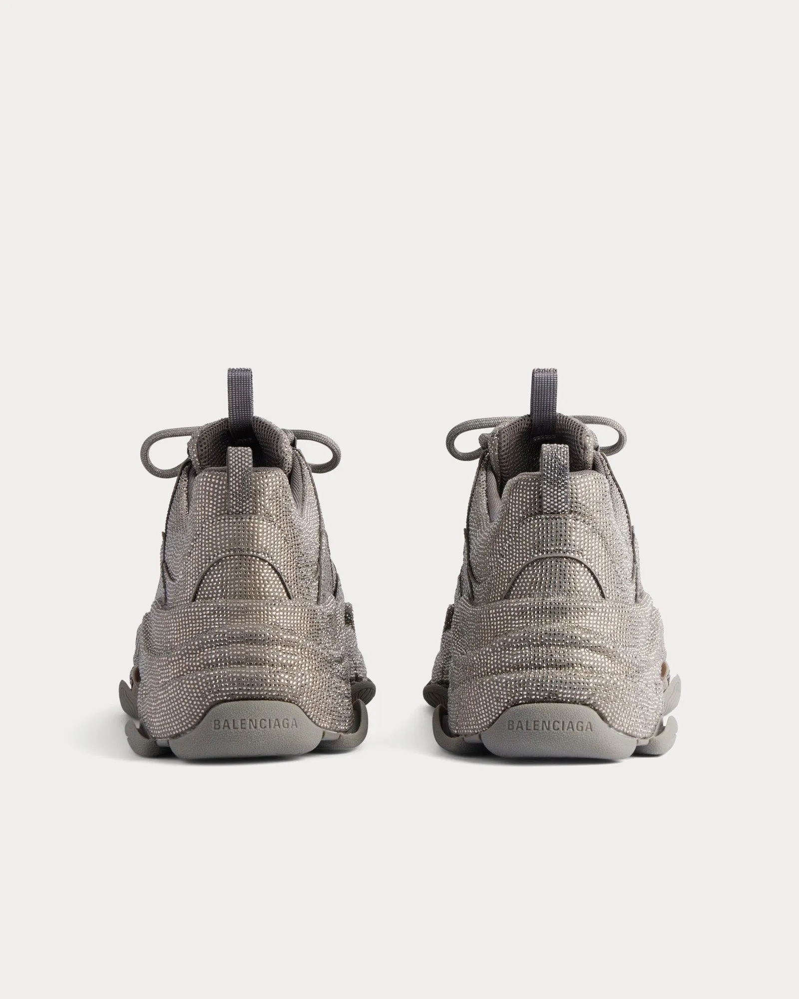 Triple S Rhinestone Dark Grey Low Top Sneakers