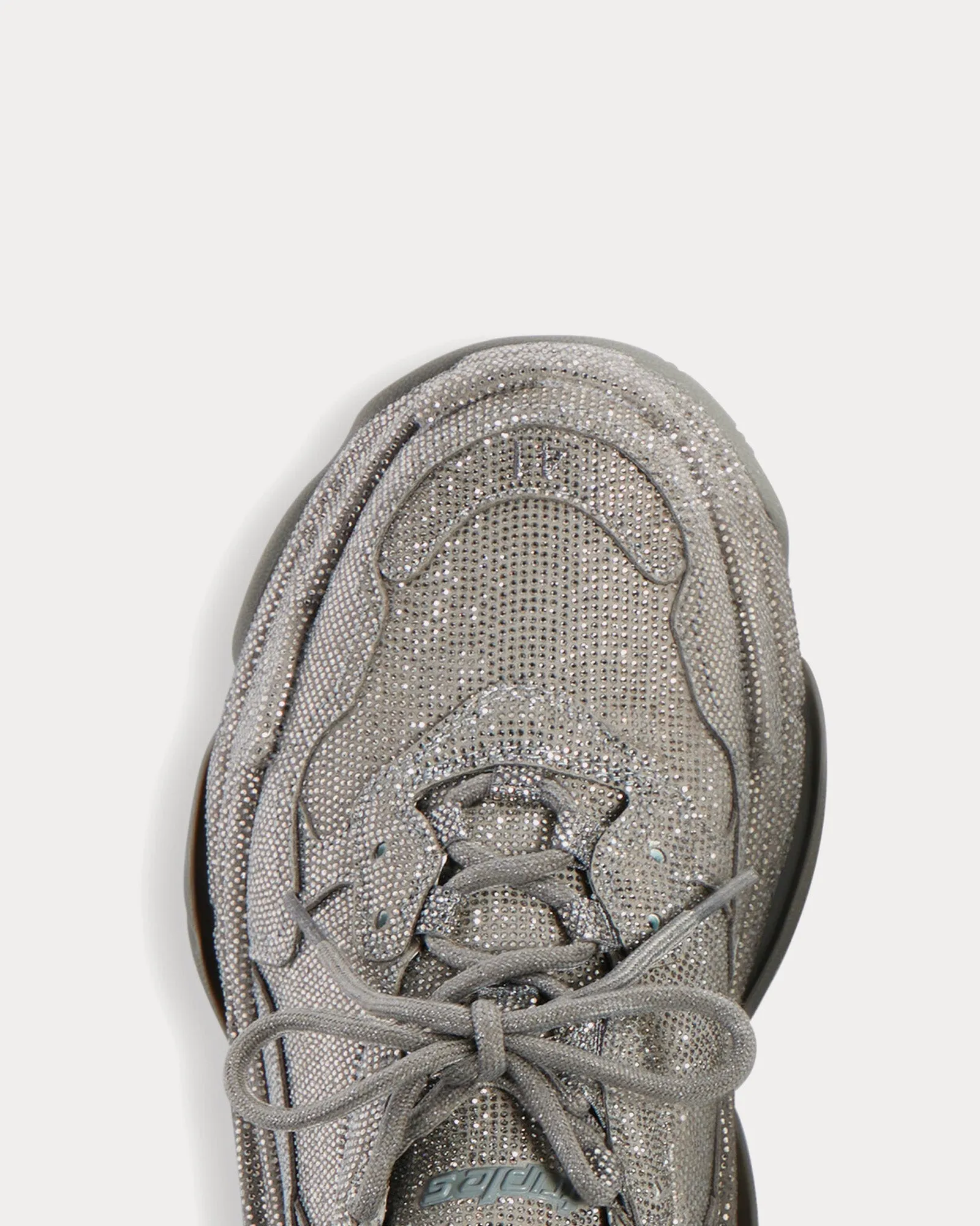 Triple S Rhinestone Dark Grey Low Top Sneakers