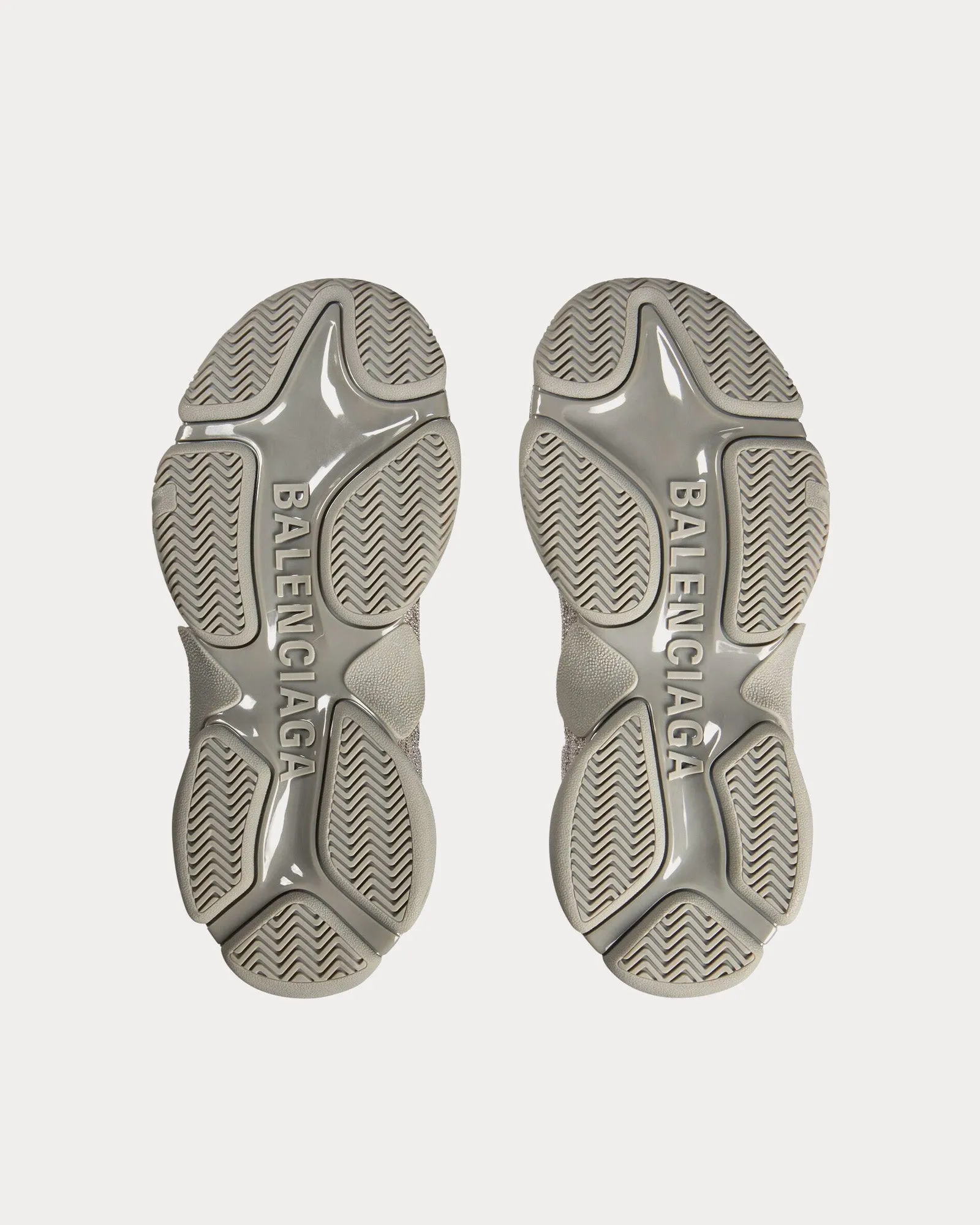Triple S Rhinestone Dark Grey Low Top Sneakers