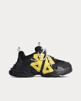 Triple S Tape Type Black / Yellow Low Top Sneakers