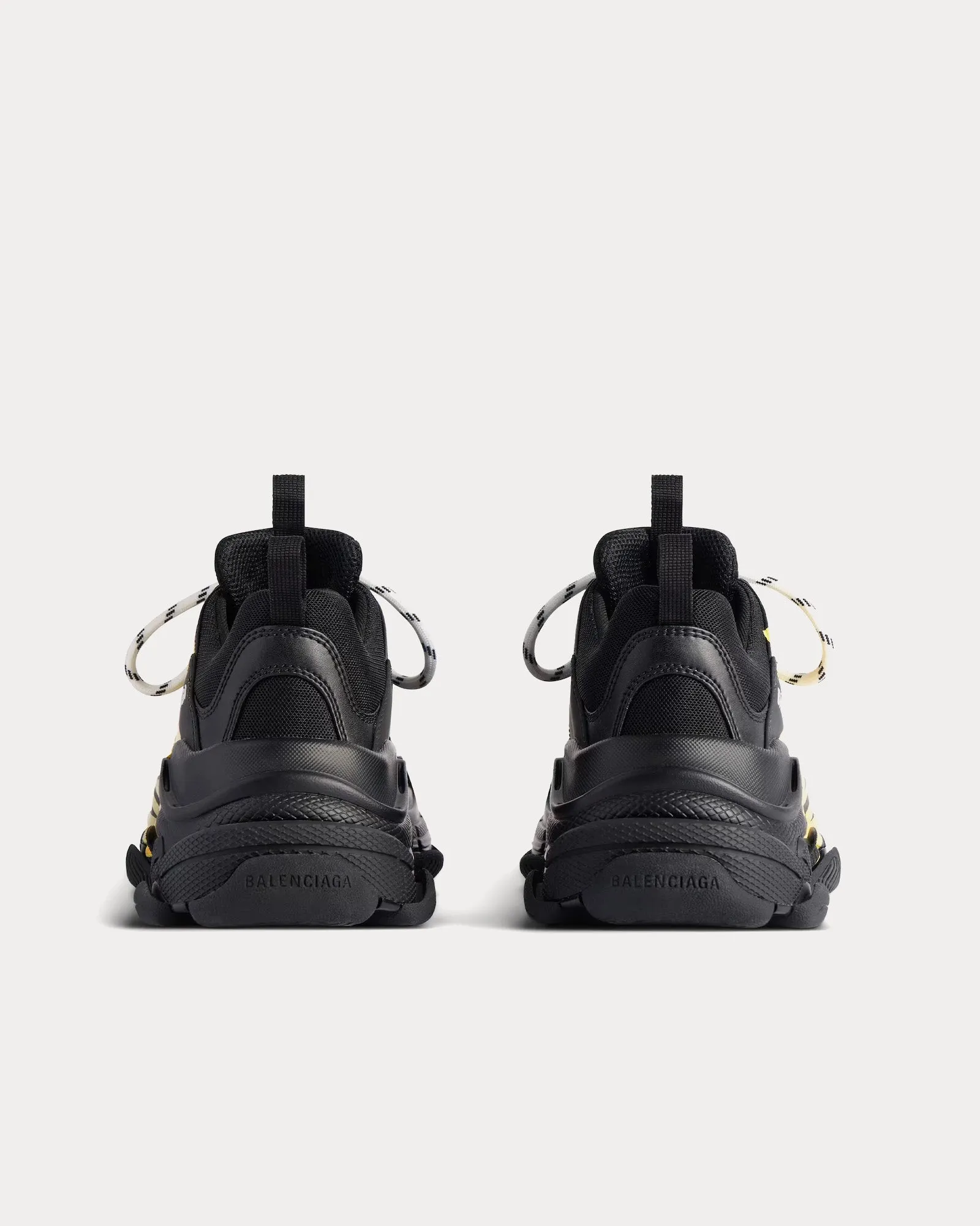 Triple S Tape Type Black / Yellow Low Top Sneakers